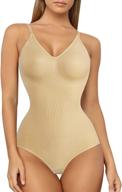 irisnaya women's slimming bodysuit shapewear top with tummy control - spaghetti strap camisole leotard for body shaping and bodycon jumpsuit logo