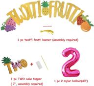 🍉 71-частный набор tutti frutti для украшения вечеринки: гирлянда с блестками твотти фрутти/верхняя часть торта, топперы для фруктовых кексов, миларовые шары - идеально подходит для второго дня рождения твотти фрути логотип