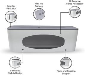 img 1 attached to 🔌 DMoose Cable Management Box - Organize and Hide Power Strips, Wires Behind TVs, Home Office, Computers, Desks, Entertainment Centers - Cord Organizer Box Made from Electrically Safe ABS Material