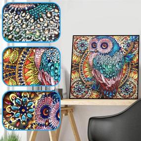 img 2 attached to S SNUOY Diamond Painting Owl Special Drill Diamond Art Crafts 5D DIY 11.8X11.8 Inch Partial Drill Canvas Paints by Number Kit - Gift for Adults