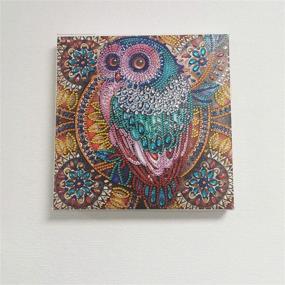 img 1 attached to S SNUOY Diamond Painting Owl Special Drill Diamond Art Crafts 5D DIY 11.8X11.8 Inch Partial Drill Canvas Paints by Number Kit - Gift for Adults