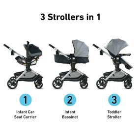img 2 attached to 🤱 Graco Modes Nest Travel System with Height Adjustable Reversible Seat, Bassinet Mode, Lightweight Aluminum Frame, and SnugRide 35 Lite Elite Infant Car Seat - Bayfield