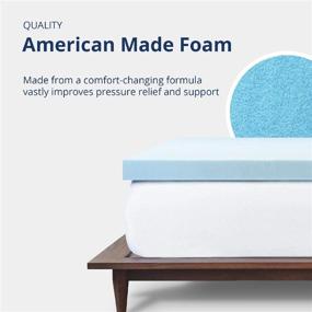 img 1 attached to 🛏️ Cal King ViscoSoft 2 Inch Response Gel Memory Foam Mattress Topper - Enhancing Mattress Pad