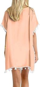 img 2 attached to Chalier Swimsuit Cover Ups: Chic Chiffon Tassel Bathing Suit Cover Up for Women's Beach Style