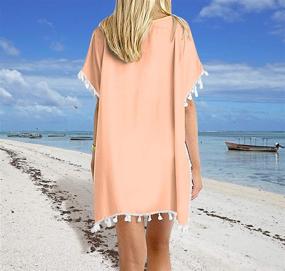 img 1 attached to Chalier Swimsuit Cover Ups: Chic Chiffon Tassel Bathing Suit Cover Up for Women's Beach Style