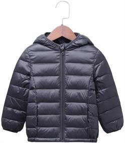 img 4 attached to 🧥 Kids Lightweight Quilted Hooded Jacket: Windproof Outwear Coats for Boys and Girls