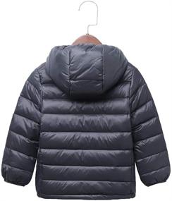 img 3 attached to 🧥 Kids Lightweight Quilted Hooded Jacket: Windproof Outwear Coats for Boys and Girls