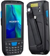 📱 enhanced android 9.0 barcode scanner munbyn handheld mobile computer with honeywell 1d laser scanner, wireless wi-fi 4g lte supported for efficient warehouse, delivery, retail inventory management system, ip66 rugged pda logo
