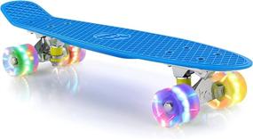 img 4 attached to 🌈 Merkapa Complete Skateboard: Vibrantly Colorful for Beginner Skaters