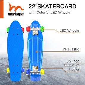 img 3 attached to 🌈 Merkapa Complete Skateboard: Vibrantly Colorful for Beginner Skaters