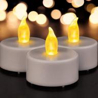 🕯️ led tea lights candles: battery operated candles lamp with realistic flickering, bright and long-lasting (100+ hours) for seasonal & festival celebrations - perfect holiday gift логотип