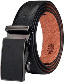 img 4 attached to Ratchet Leather Automatic Buckle Fathers Men's Accessories