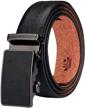 ratchet leather automatic buckle fathers men's accessories logo
