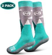 удобные и антискользящие носки для лыжников | outdoormaster мериносовая шерсть, дизайн выше колена logo