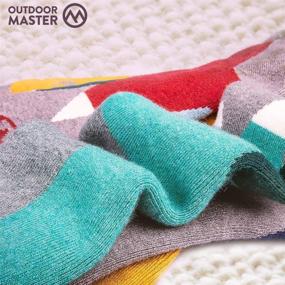 img 1 attached to 🧦 Comfortable & Non-Slip Kids Ski Socks | OutdoorMaster Merino Wool Blend, OTC Design