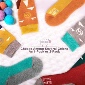 img 3 attached to 🧦 Comfortable & Non-Slip Kids Ski Socks | OutdoorMaster Merino Wool Blend, OTC Design