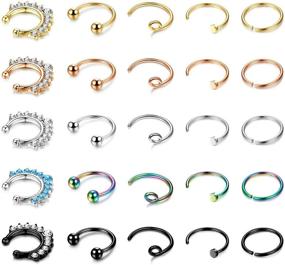 img 2 attached to Subiceto Stainless Septum Non Pierced Jewelry