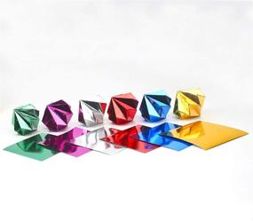 img 3 attached to Premium 112 Sheets Origami Foil Paper Kit - Metallic Colors Craft Cardstock - Mirror Paper - Bright Board Sheets - DIY, Scrapbook Paper, Arts Crafts Projects - 6x6 Inch, 7 Vibrant Colors