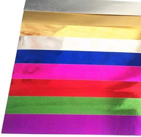 img 1 attached to Premium 112 Sheets Origami Foil Paper Kit - Metallic Colors Craft Cardstock - Mirror Paper - Bright Board Sheets - DIY, Scrapbook Paper, Arts Crafts Projects - 6x6 Inch, 7 Vibrant Colors