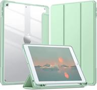 📱 hamile clear back cover with pencil holder for ipad 9th/8th/7th gen - green, trifold stand case, ipad 10.2 inch protective case - compatible with ipad 9th gen 2021/8th gen 2020/7th gen 2019 логотип