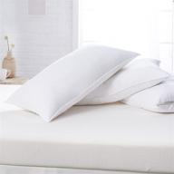 🛏️ medium density king size 2-pack down alternative bed pillows from amazon basics logo