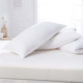 img 4 attached to 🛏️ Medium Density King Size 2-Pack Down Alternative Bed Pillows from Amazon Basics
