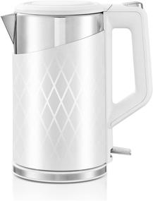 img 4 attached to WEKING 1.8L Double Wall Electric Kettle - Stainless Steel Fast Boil Water Kettle for Coffee, Tea, Cocoa, Oatmeal - BPA Free with Overheating Protection and Auto Shut-Off - Model WK-6017