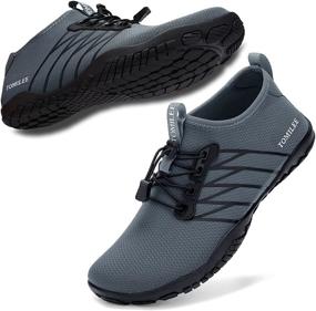 img 4 attached to Tomilee Water Shoes: Quick-drying Beach Aqua Sport Swim Surf Pool Diving Footwear for Men and Women