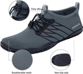 img 1 attached to Tomilee Water Shoes: Quick-drying Beach Aqua Sport Swim Surf Pool Diving Footwear for Men and Women