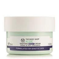 🌿 the body shop aloe soothing night cream: hydrating & calming skincare solution, 1.7 fl oz logo