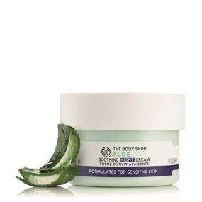 img 2 attached to 🌿 The Body Shop Aloe Soothing Night Cream: Hydrating & Calming Skincare Solution, 1.7 Fl Oz