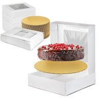 🍰 bakery window boxes circles 10x10x2 5: a perfect showcase for your baked delights! логотип