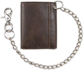 img 2 attached to Stylish and Durable: Dickies Trifold Wallet Brown Chain for a Timeless Look