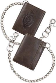 img 3 attached to Stylish and Durable: Dickies Trifold Wallet Brown Chain for a Timeless Look