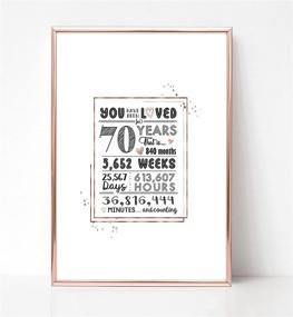 img 3 attached to 🎉 Katie Doodle Rose Gold 70th Birthday Decorations for Women - Unique Guest Book Alternative - Perfect 70th Birthday Gifts or Party Decorations - 11x17 Sign Poster [Unframed] Rose Gold