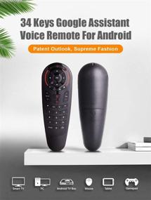 img 3 attached to 📱 Беспроводной пульт управления G30 с поддержкой 2,4 ГГц | Air Mouse голосового управления для Google Assistant, Android TV-приставки | Обучение ИК-сенсора