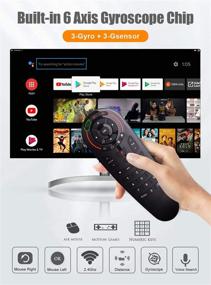 img 2 attached to 📱 G30 Wireless Remote Control with 2.4G Connectivity | Air Mouse Voice Control for Google Assistant, Android TV Box | IR Learning Sensing