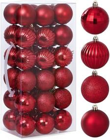 img 4 attached to Christmas Ornaments Decorations Shatterproof Assorted