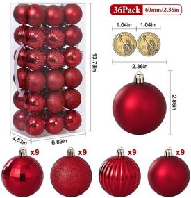 img 3 attached to Christmas Ornaments Decorations Shatterproof Assorted