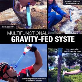 img 1 attached to 🚰 SimPure Gravity Water Filter: Portable Purifier with 3L Gravity Bag - Camping, Hiking, Emergency Gear