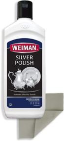 img 4 attached to ✨ Weiman Silver Cleaner and Polish - 8oz with Cloth - Ammonia-Free Solution for Jewelry & Metals - Restore Shine to Sterling Silver, Antique Silver, Gold, Brass, Copper, Aluminum