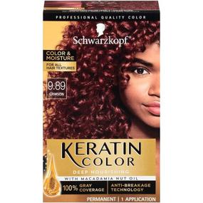 img 4 attached to 🔴 Schwarzkopf Keratin Color & Moisture Permanent Hair Color Cream 9.89 Crimson