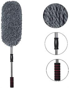 img 1 attached to 🚗 Gray Shiyue Car Duster & Mop Kit – Extendable Handle for Car, Bike, RV, Boats, Home – Exterior & Interior Cleaning