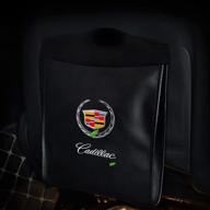 🚗 silanka cadillac car garbage bin: portable waterproof trash can for back seat vehicle - organizer compatible with cadillac series (1-pcs) logo