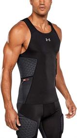 img 1 attached to Hex Padded Tank-Top: Under Armour Compression Shirt with Pads for Basketball, Lacrosse, and Football