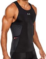 hex padded tank-top: under armour compression shirt with pads for basketball, lacrosse, and football логотип