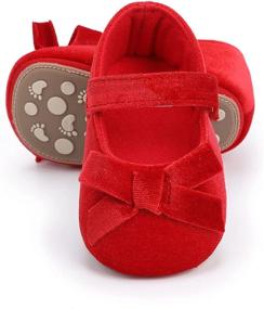 img 2 attached to BEBARFER Bowknot Toddler Princess Christmas Girls' Shoes