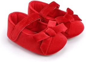 img 1 attached to BEBARFER Bowknot Toddler Princess Christmas Girls' Shoes