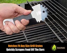 img 3 attached to Cave Tools Bristle-Free Metal Grill & Griddle Scraper with Bottle Opener - BBQ Grill Accessories with Stainless Steel Build