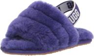 👧 уютный комфорт для детей - тапочки ugg fluff yeah slide логотип